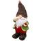15.75" Green & Red Gnome with Ladybug Outdoor Garden Statue